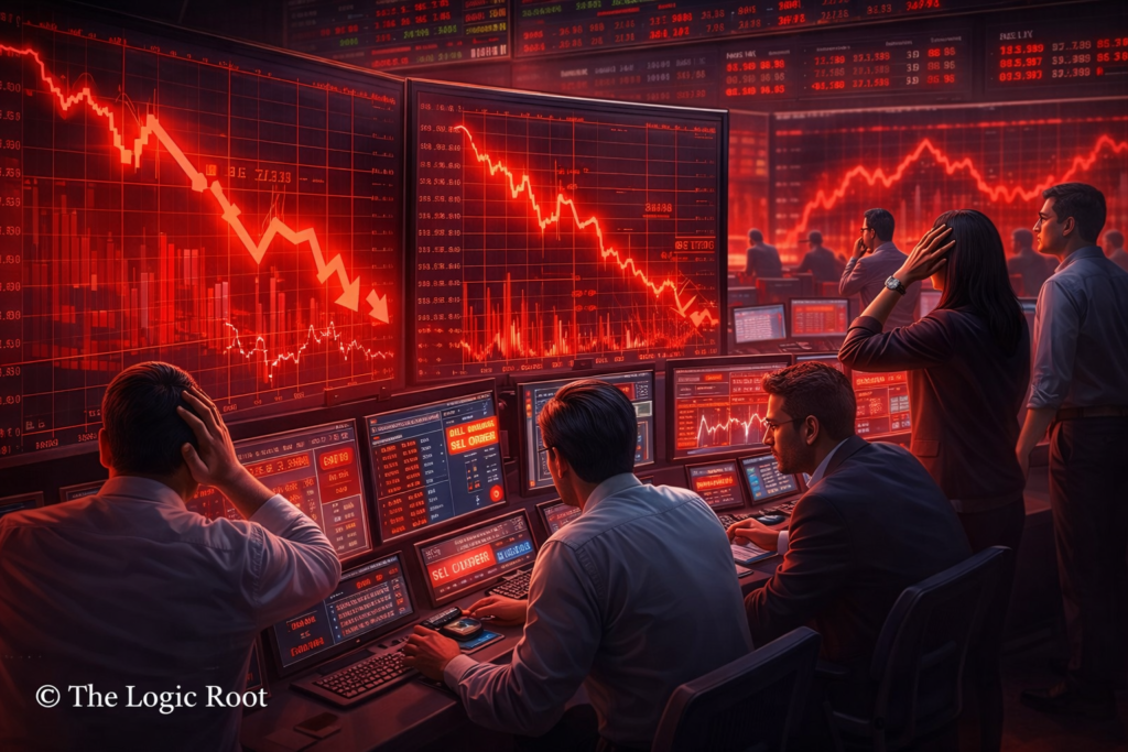 Panic selling during stock market crash