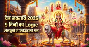 Chaitra Navratri 2026 nine goddess spiritual illustration