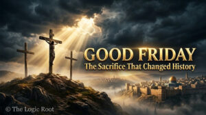 Good Friday sacrifice of Jesus Christ cinematic illustration