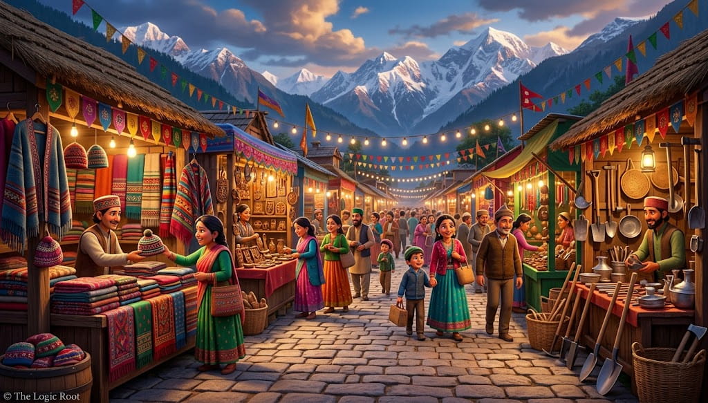 Himachal village fair local market handicrafts and economy