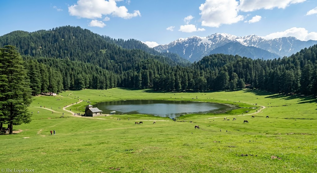 Khajjiar meadow and lake in Himachal Pradesh