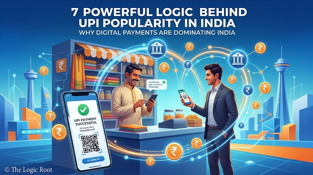 UPI popularity logic digital payments India illustration