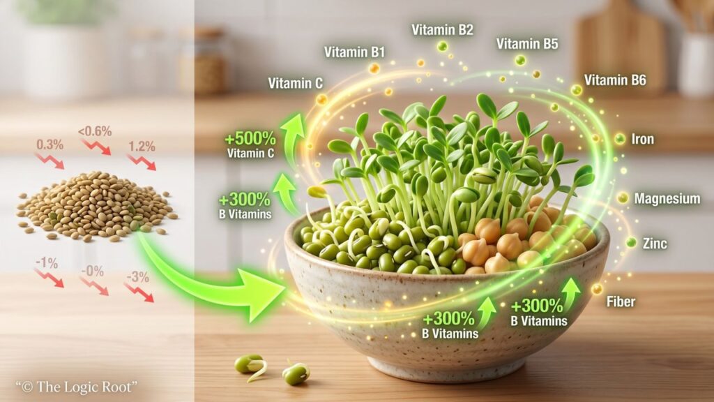 sprouts nutrition increase, vitamins in sprouts