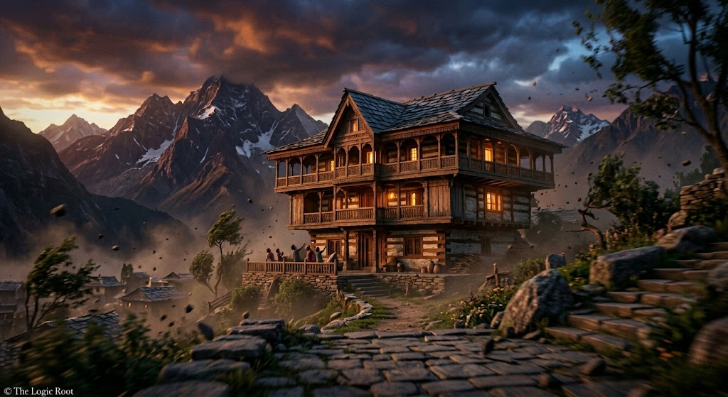 earthquake resistant Kath-Kuni house Himachal strong traditional architecture