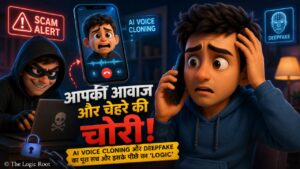 AI Voice Cloning scam cyber fraud illustration