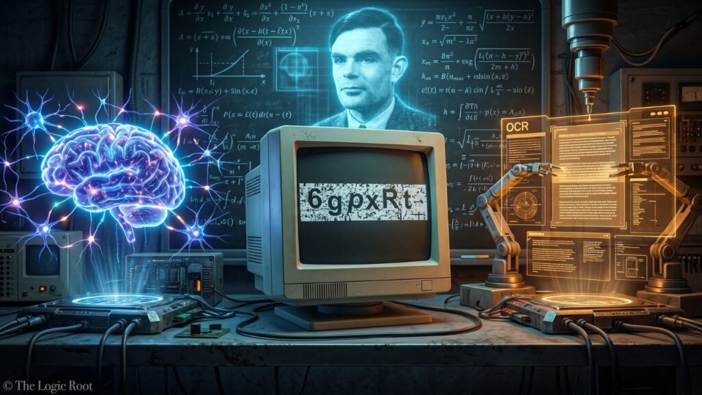 CAPTCHA history aur Turing Test ka deep logic illustration
