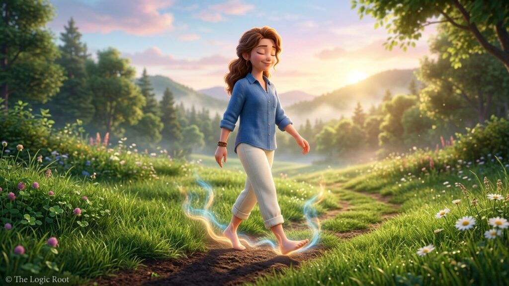 Logic of daily healthy habits earthing benefits