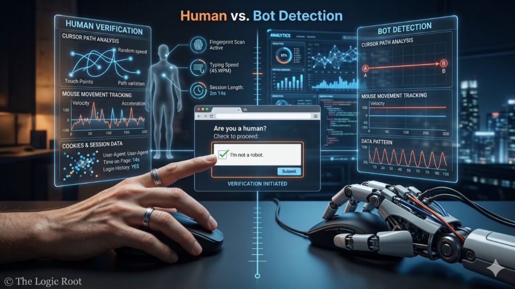 I am not a robot verification system ka hidden behavior analysis