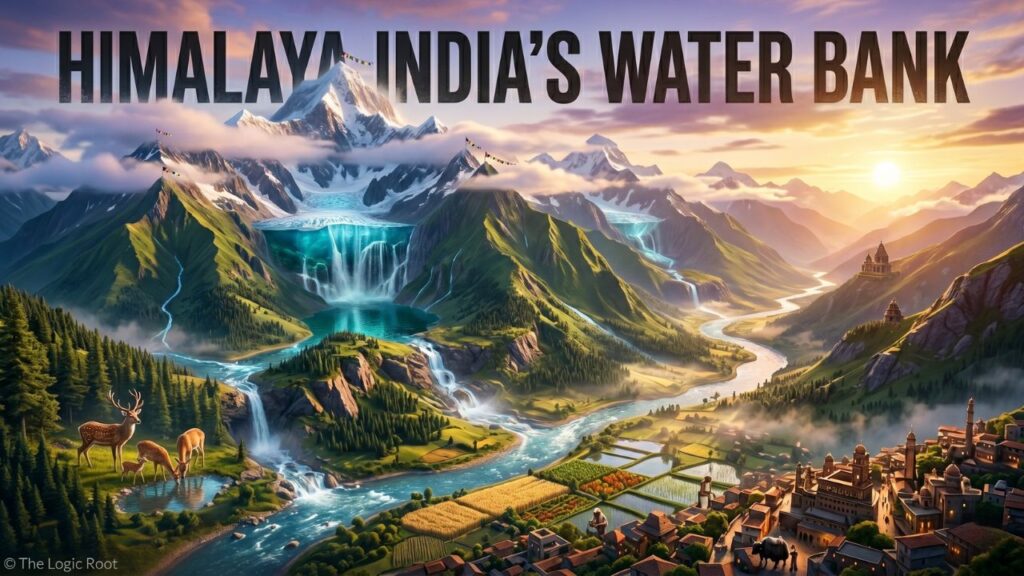 हिमालय भारत का hidden water bank और glaciers का cinematic दृश्य