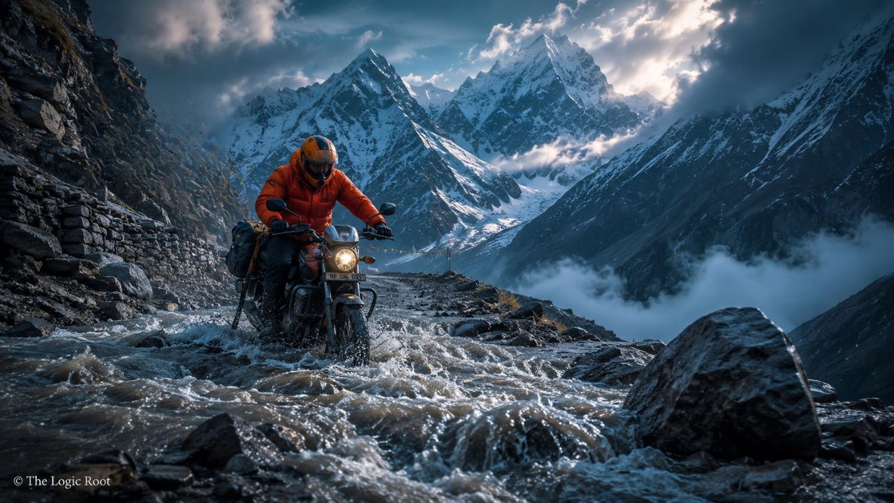 glacier water crossing road