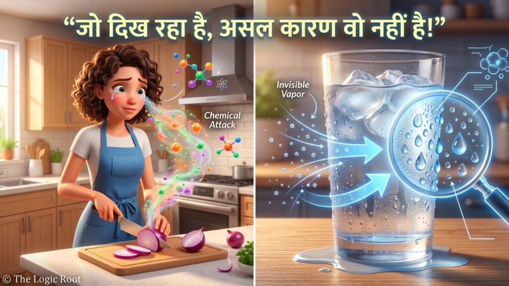 प्याज काटते समय आंखों में आंसू क्यों आते हैं और ठंडे गिलास पर पानी की बूंदें कैसे बनती हैं? इन दोनों घटनाओं के पीछे छिपे असली वैज्ञानिक कारण