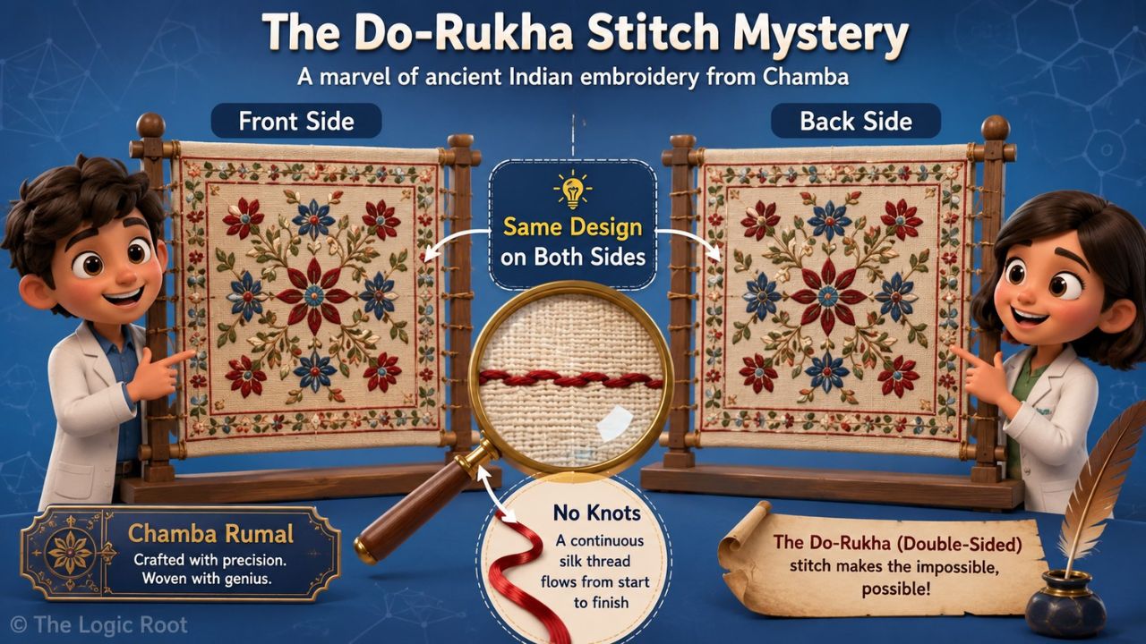 Do-Rukha Stitch of Chamba Rumal