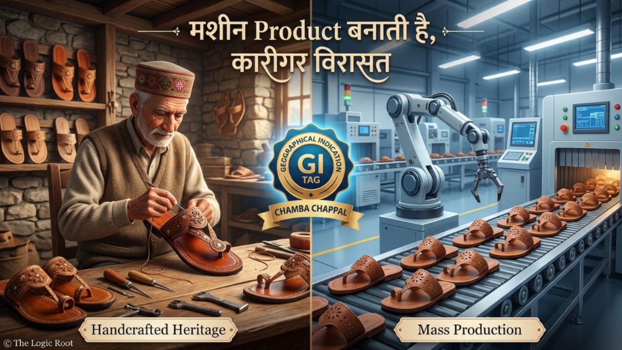 Handmade Chamba Chappal vs machine made footwear comparison