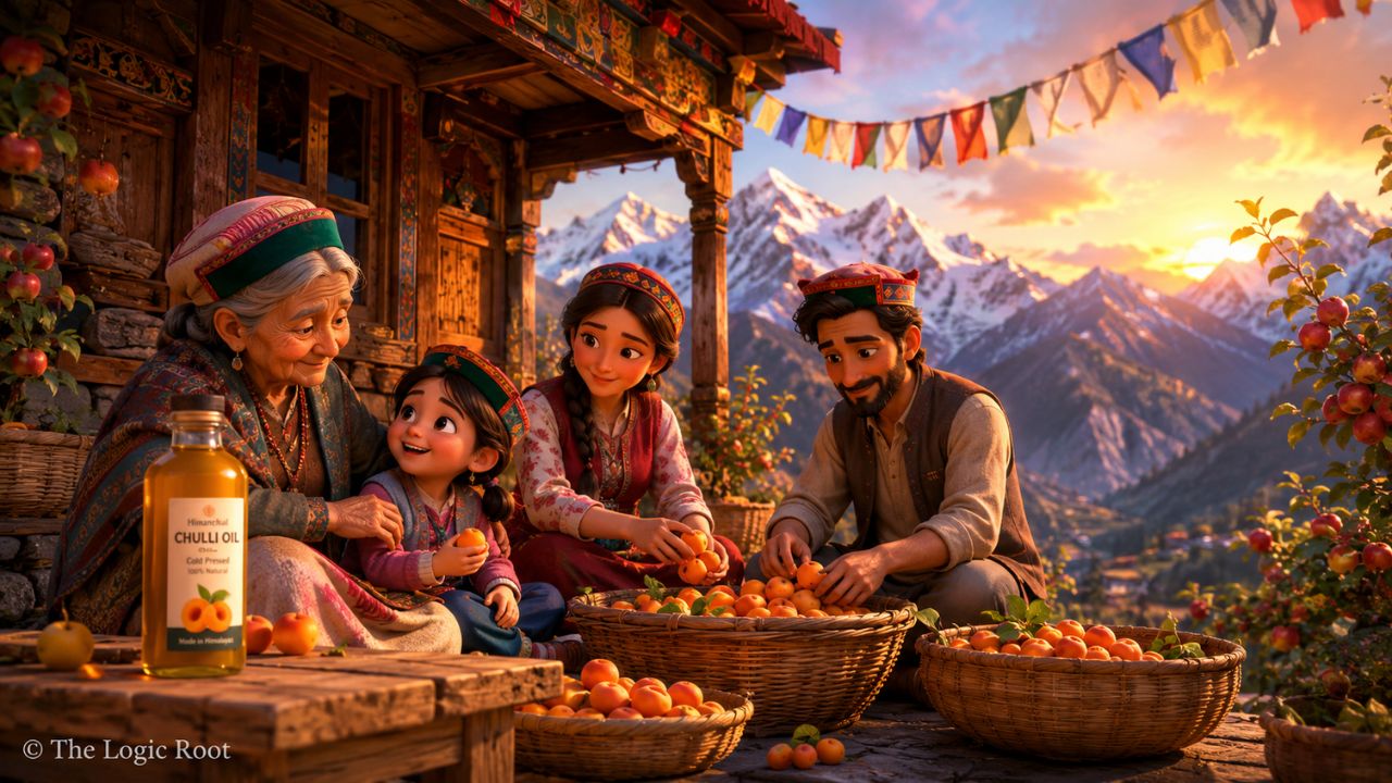 Traditional Himachali family preserving Chulli Oil heritage