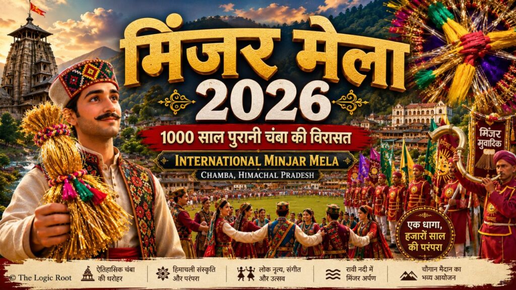 Minjar Mela 2026 celebration at Chaugan Ground, Chamba Himachal Pradesh with traditional procession and cultural heritage