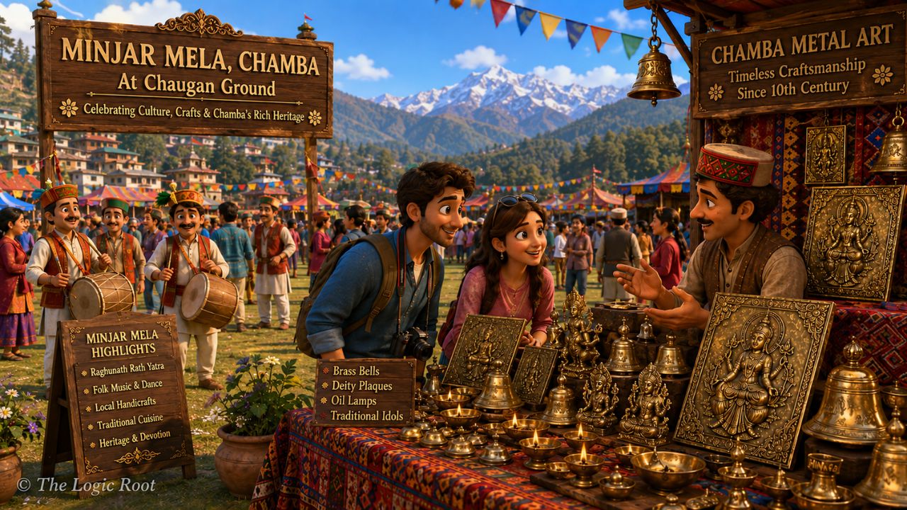 Chamba Metal Art displayed during Minjar Mela in Chamba