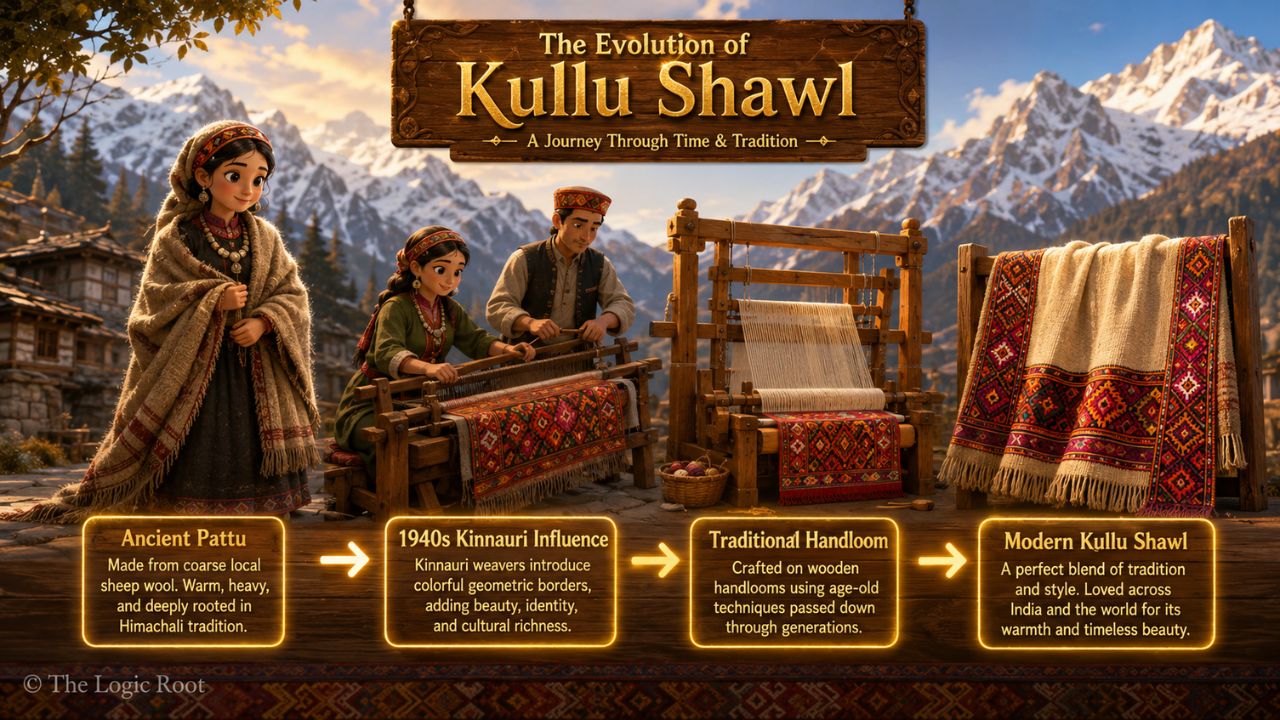 Pattu to Kullu Shawl Evolution Evolution of Pattu to Kullu Shawl