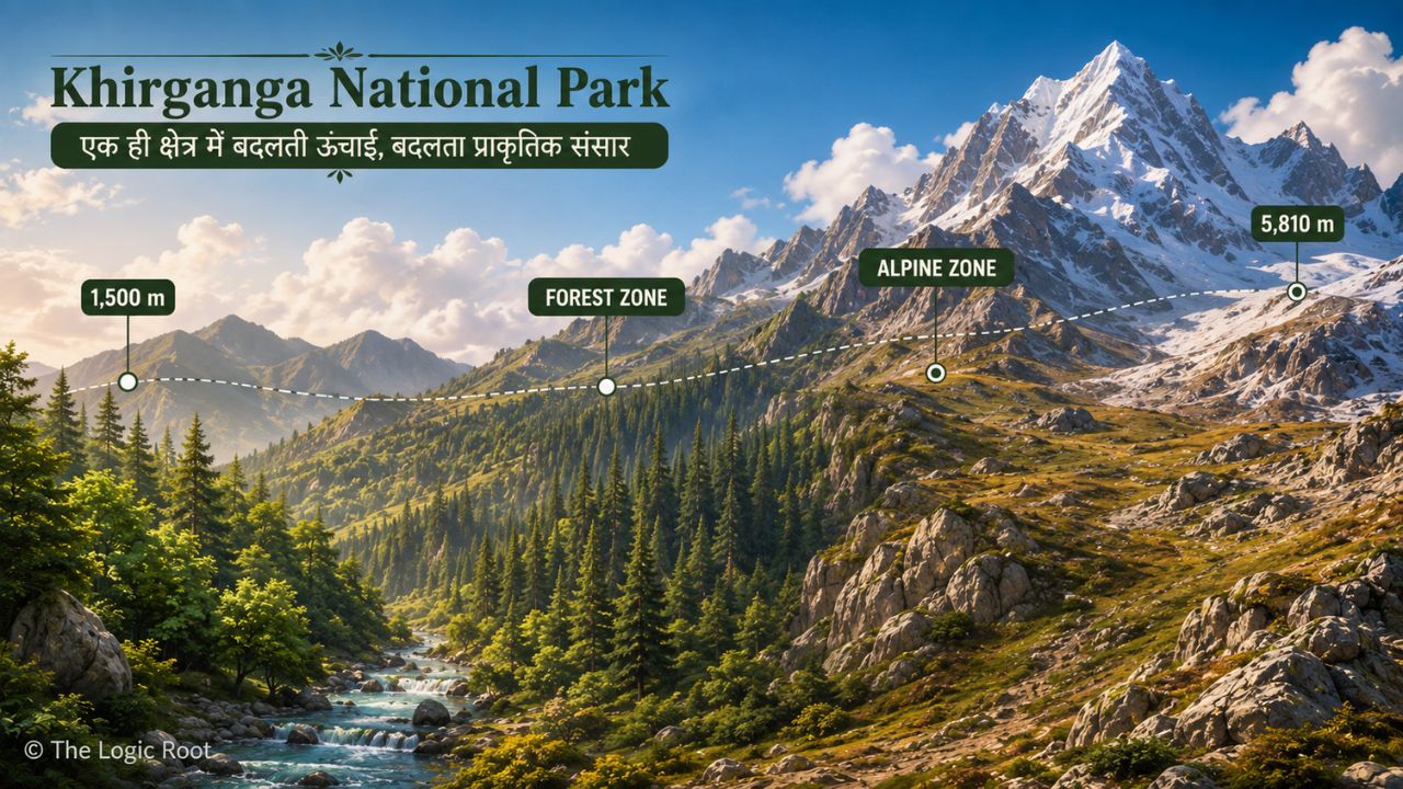 Altitude zones and changing landscapes of Khirganga National Park