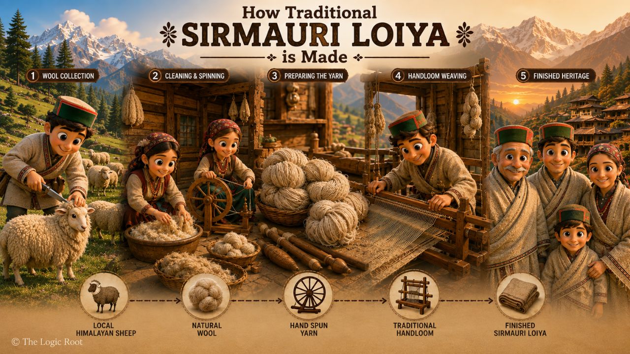 Traditional Sirmauri Loiya making process in Sirmaur, Himachal Pradesh.