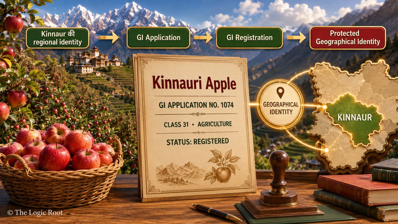 Kinnauri Apple GI registration Application No 1074 और Registered status