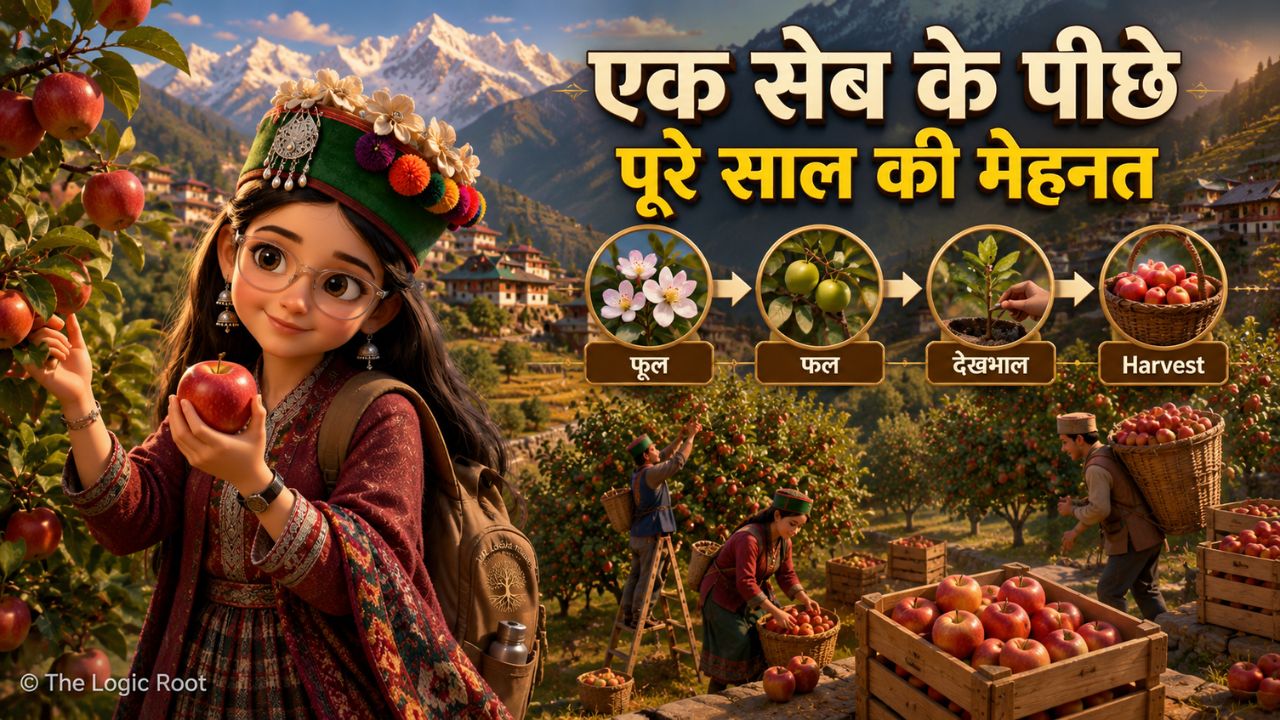 Kinnaur apple orchard में Kinnauri Apple की खेती और किसान की मेहनत