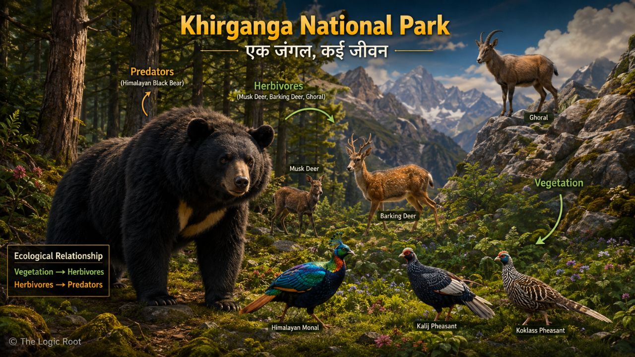 Parvati River water system and forests of Khirganga National Park