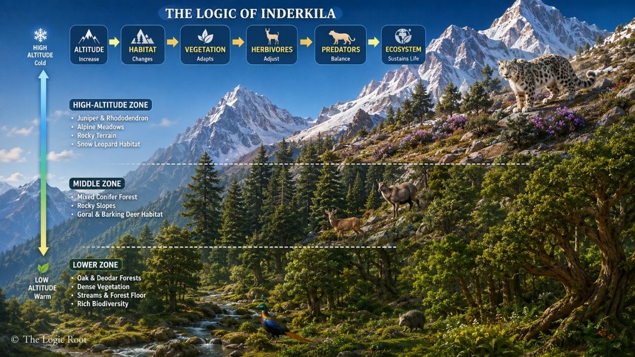 Inderkila National Park altitude habitat vegetation wildlife ecosystem