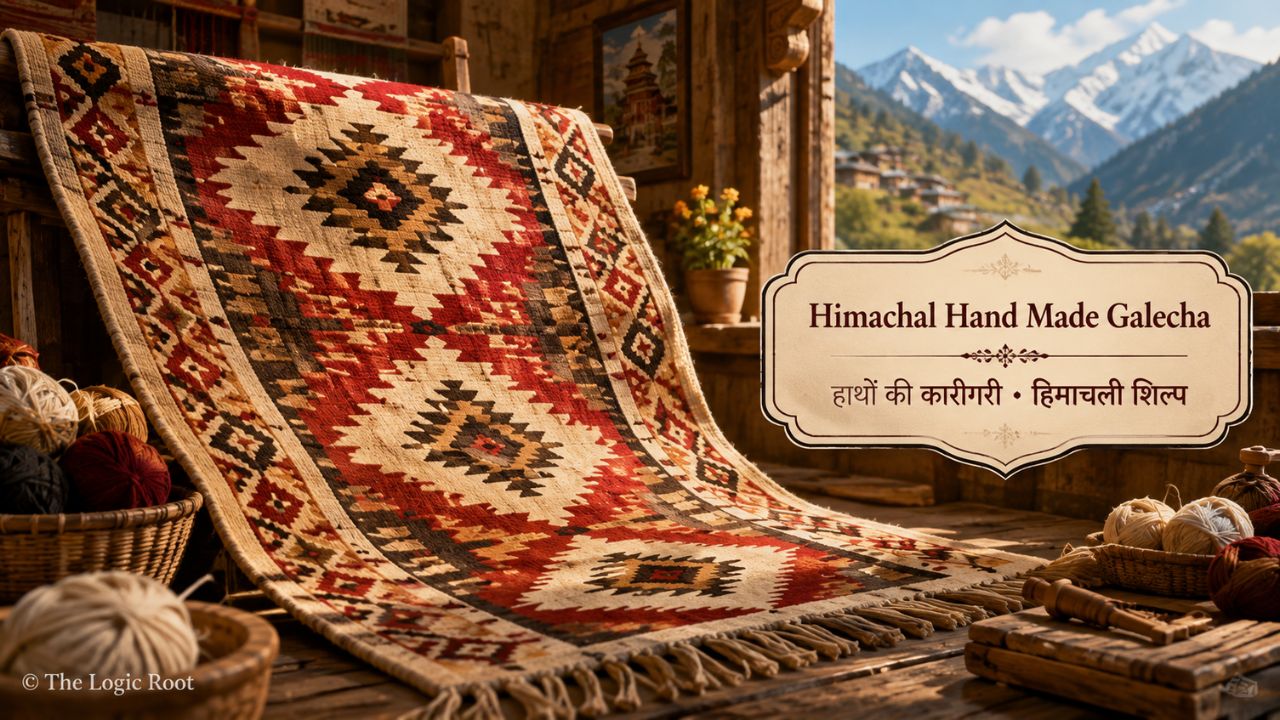 Himachal Hand Made Galecha traditional handmade carpet representing Himachali craftsmanship