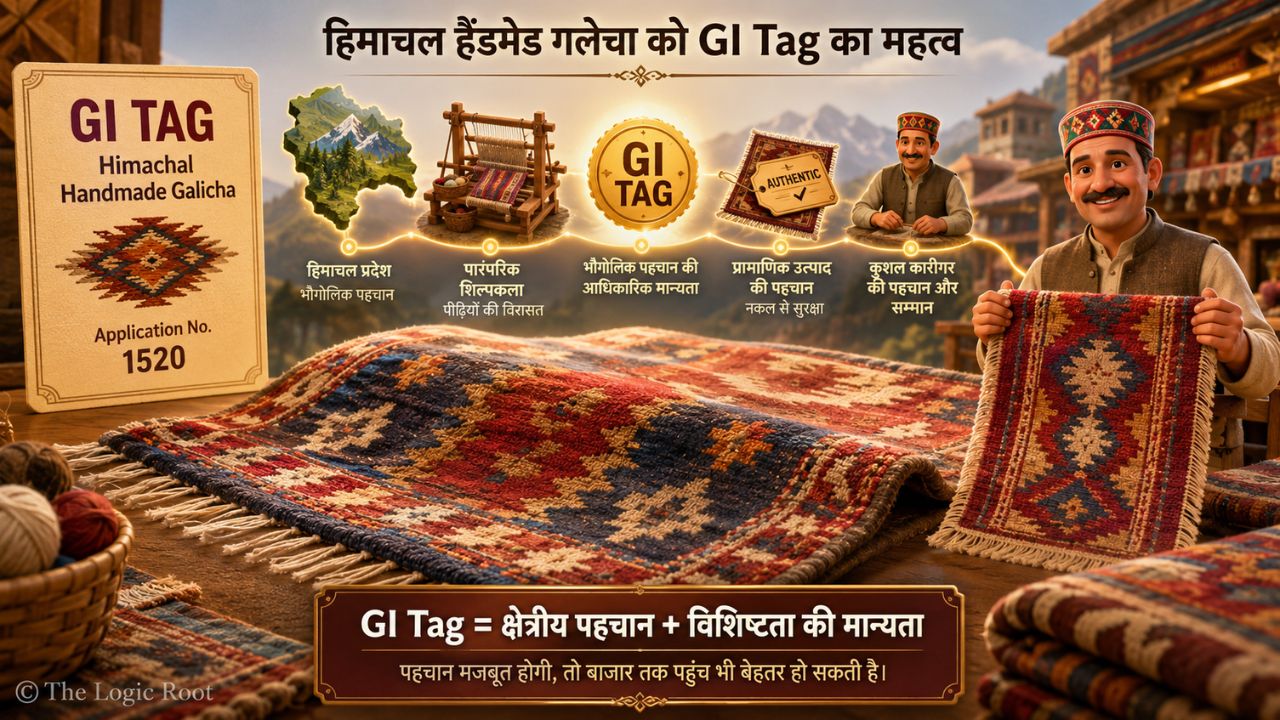 GI Tag recognition for Himachal Handmade Galicha showing artisan, regional identity and market connection