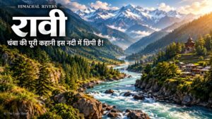 Ravi River in Himachal Pradesh flowing through the Chamba Himalayan valley