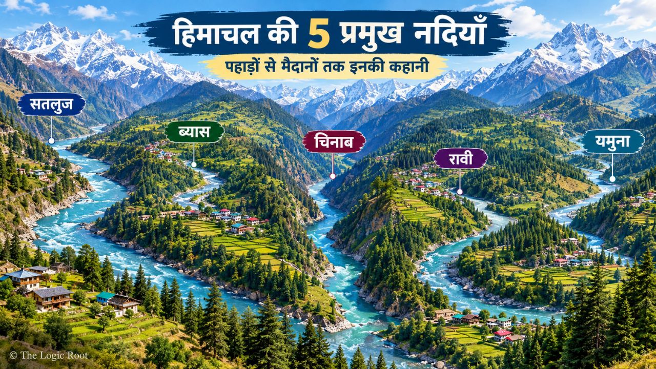 River System Of Himachal Five major rivers of Himachal Pradesh flowing through Himalayan valleys