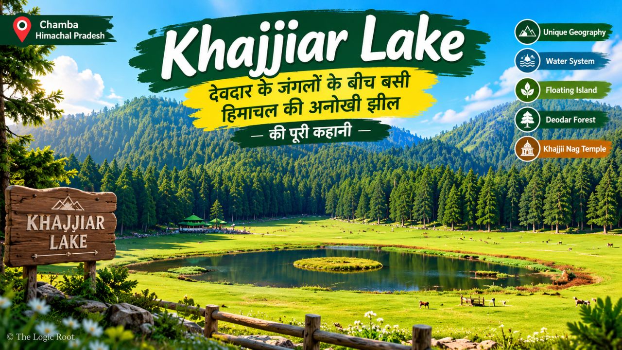 Khajjiar Lake surrounded by deodar forests in Chamba Himachal Pradesh